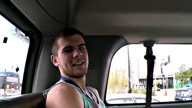 Picked up dude gives facial