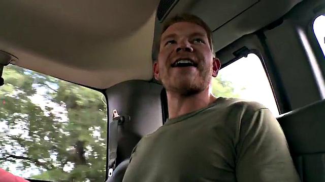 Picked up dude gives facial