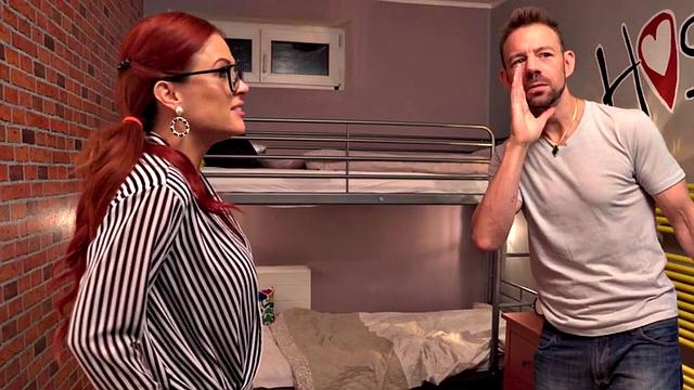 Huge MILF shares bf with Asian babe in hostel threeway