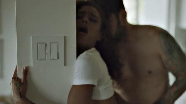 Ebony Stepdaughter banged by stepdad after throat