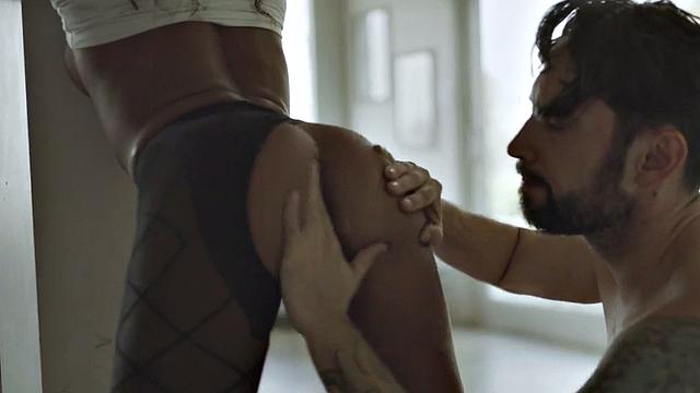 Ebony Stepdaughter banged by stepdad after throat