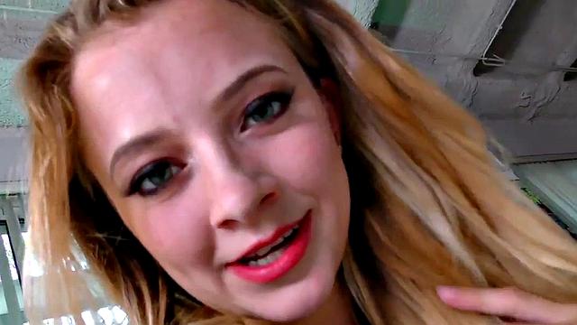 Small boobs HJ teen jerks POV oiled cock and talks dirty