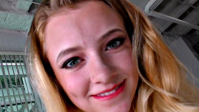 Small boobs HJ teen jerks POV oiled cock and talks dirty