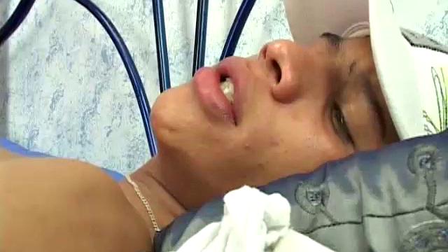 Little Claudio shows off his big fat uncut cock and shoves anal beads up his Latin twink ass, before stroking out a big load of cum onto his smooth belly.