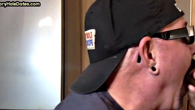 IR gloryhole amateur assfucked after sucking cock