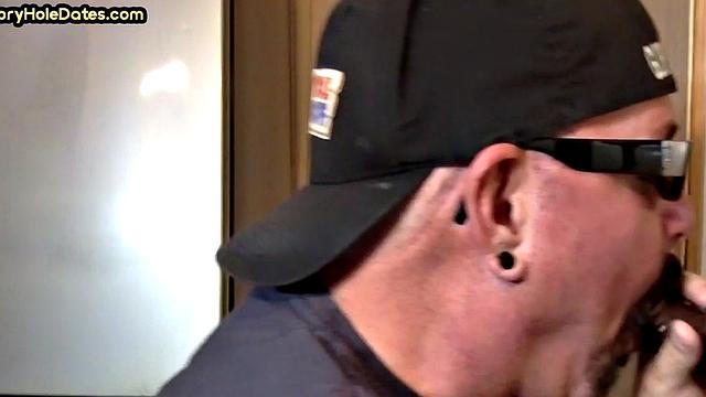 IR gloryhole amateur assfucked after sucking cock