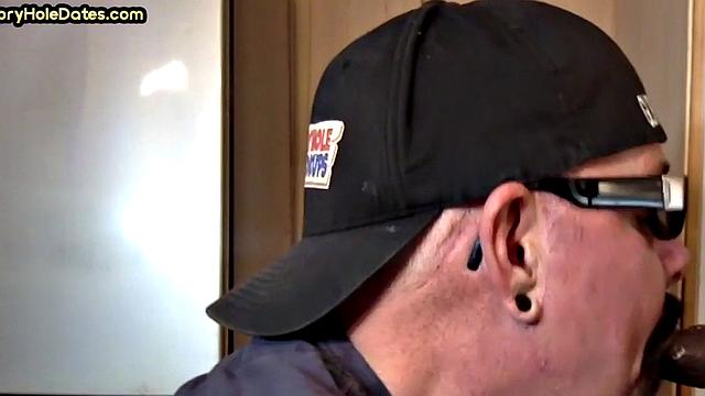 IR gloryhole amateur assfucked after sucking cock