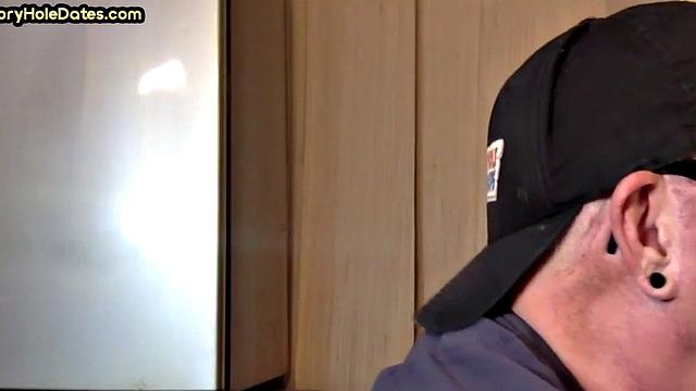 IR gloryhole amateur assfucked after sucking cock