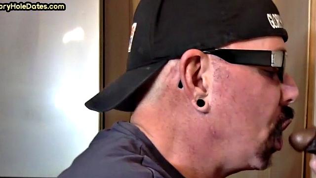 IR gloryhole amateur assfucked after sucking cock