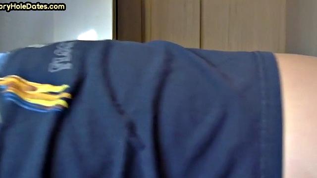 IR gloryhole amateur assfucked after sucking cock