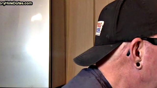 IR gloryhole amateur assfucked after sucking cock