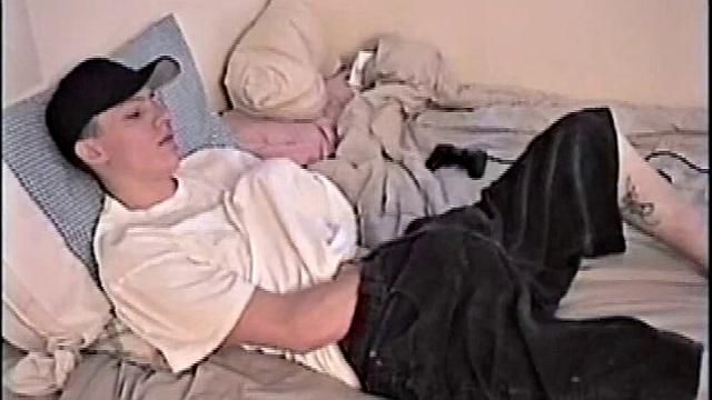 By the time Shane pulls out his stiff dick, it's already leaking. He goes to stroke his hard meat, soon informs it's getting close. This young man is horny and has to nut, so he's having difficulty holding it back.