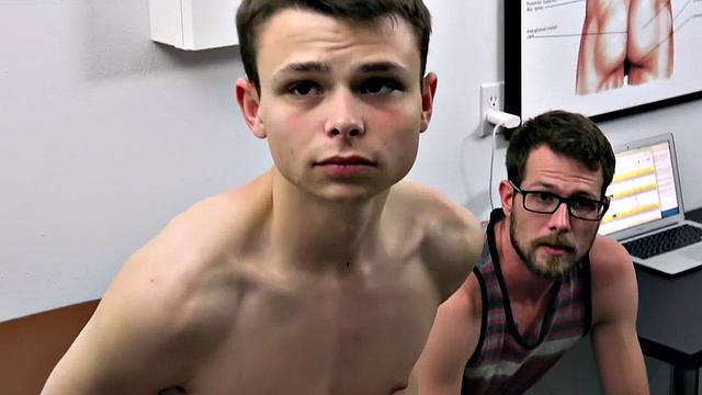 Taboo petite twink rimmed by stepdaddy at doctor in threesome