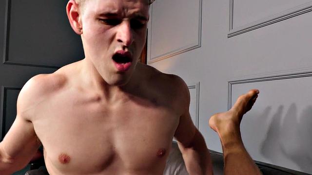 Dorm jock barebacks muscular bottom indoors