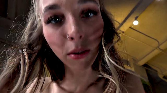 POV amateur BJ 21yo GF with skinny body fucked