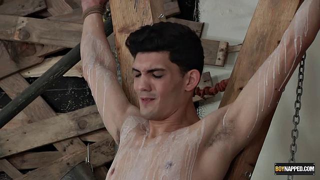 Luke Tyler holds back Ashton Bradley and teases him hard until he explodes
