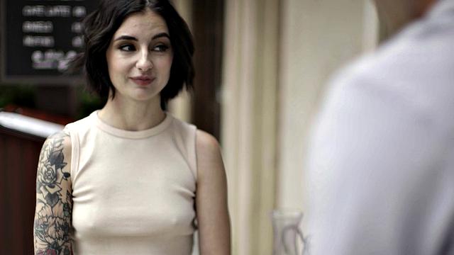 PURE TABOO Seduced Barista Stevie Moon Accepts Anal From Handsome But Rude Customer She Just Met