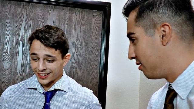 Inked office colleague barebacked till anal cumshot