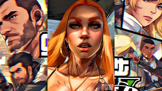 Ai generated big ass hotties from Los Santos - GTA5 10th anniversary