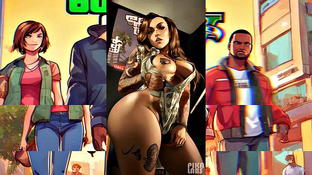 Ai generated big ass hotties from Los Santos - GTA5 10th anniversary