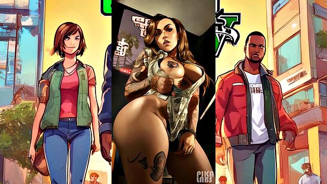 Ai generated big ass hotties from Los Santos - GTA5 10th anniversary
