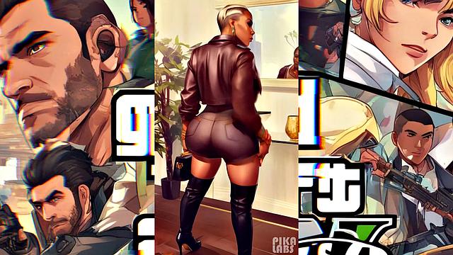 Ai generated big ass hotties from Los Santos - GTA5 10th anniversary