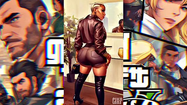 Ai generated big ass hotties from Los Santos - GTA5 10th anniversary