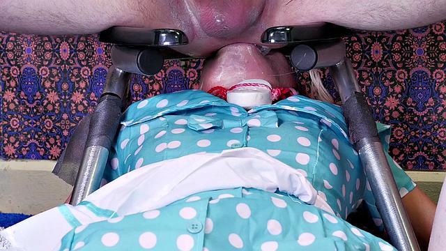 Naughty teen gagged with soap