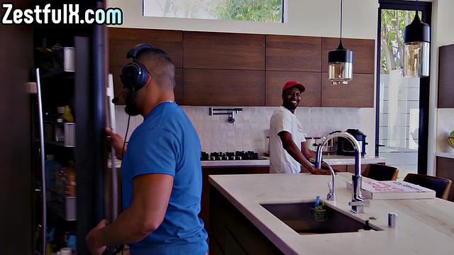 Kinky ebony babe bouncing on BBC