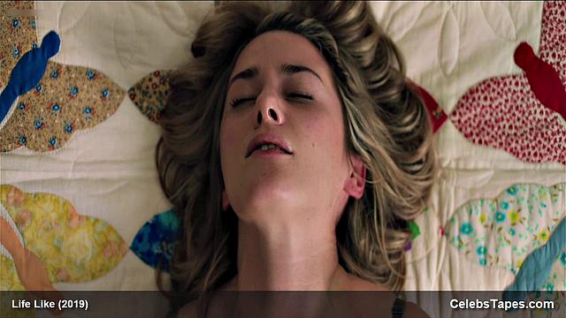 Addison Timlin gets naughty in her bedroom, showing off her bra and kissing the celebrity