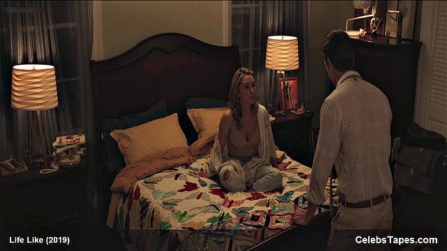 Addison Timlin gets naughty in her bedroom, showing off her bra and kissing the celebrity