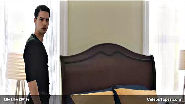 Addison Timlin gets naughty in her bedroom, showing off her bra and kissing the celebrity