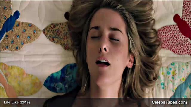 Addison Timlin gets naughty in her bedroom, showing off her bra and kissing the celebrity