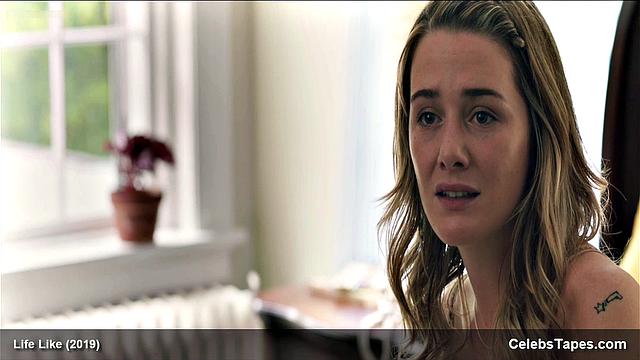 Addison Timlin gets naughty in her bedroom, showing off her bra and kissing the celebrity