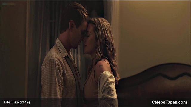 Addison Timlin gets naughty in her bedroom, showing off her bra and kissing the celebrity