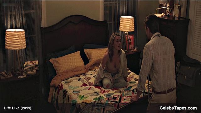 Addison Timlin gets naughty in her bedroom, showing off her bra and kissing the celebrity