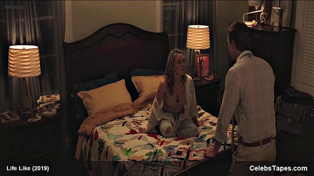 Addison Timlin gets naughty in her bedroom, showing off her bra and kissing the celebrity