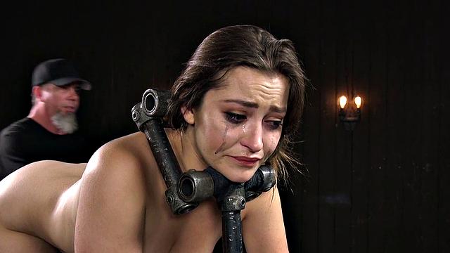 Big Ass BDSM Submissive Whipped in Bondage Tool