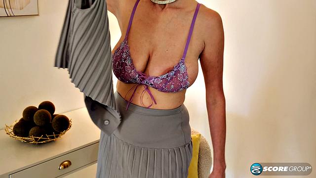 MILF and Morgan Shipley show off big tits and finger cunt