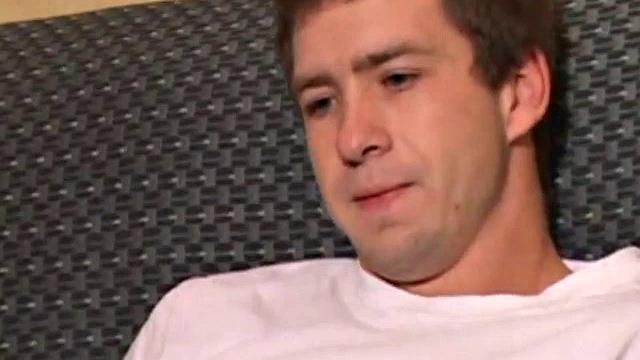 As the video plays, young Donovan Woodside kicks back on a couch and works up a stiff one. Some serious stroking follows, with a little ass play for added stimulation.