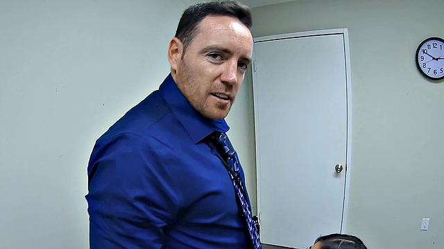 violet myers is a naughty girl that sucks and fucks in the interrogation room