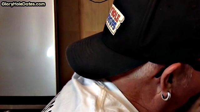 Naughty DILF in glory hole