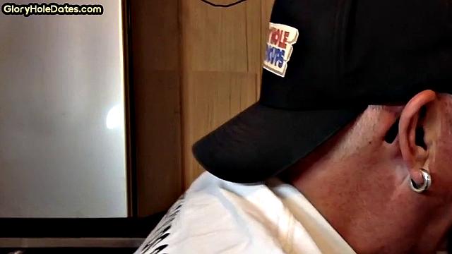 Naughty DILF in glory hole