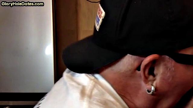 Naughty DILF in glory hole