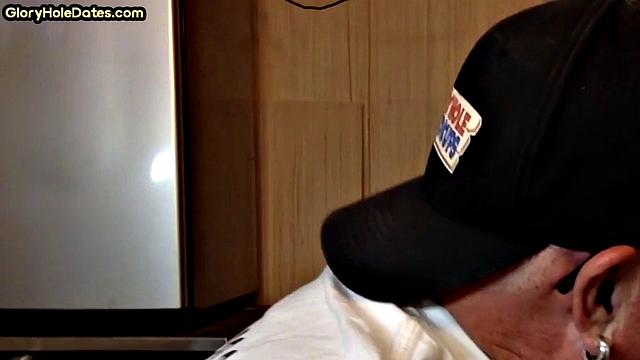Naughty DILF in glory hole