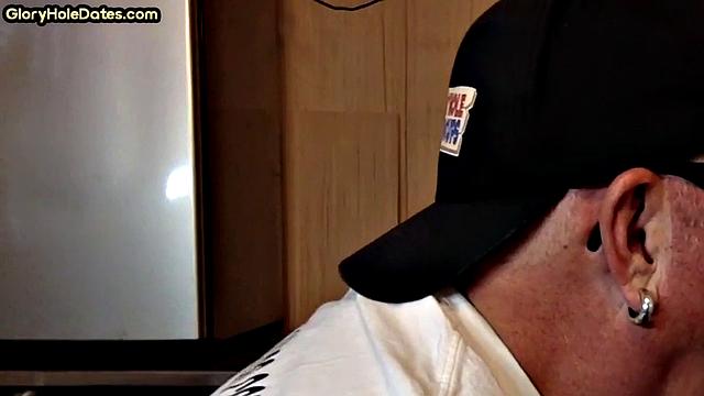 Naughty DILF in glory hole