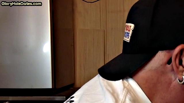 Naughty DILF in glory hole