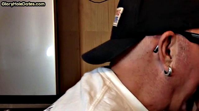 Naughty DILF in glory hole