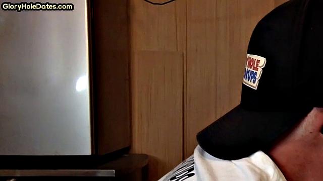 Naughty DILF in glory hole