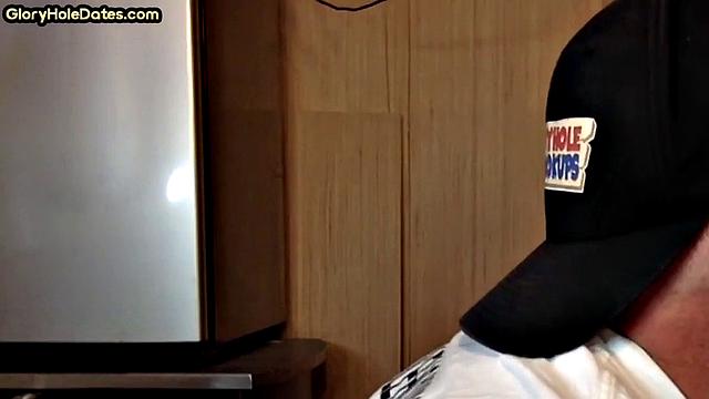 Naughty DILF in glory hole